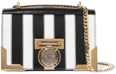Striped Leather Shoulder Bag, Gender : Female