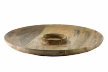Mango Wood Tray Dip Bowl Large