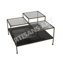 Metal Glass Coffee Table, For Home Furniture