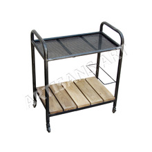 Wood Serving Trolley, For Home, Hotel, Bar, Club, Restaurant, Etc, Style : Vintage Industrial Furniture