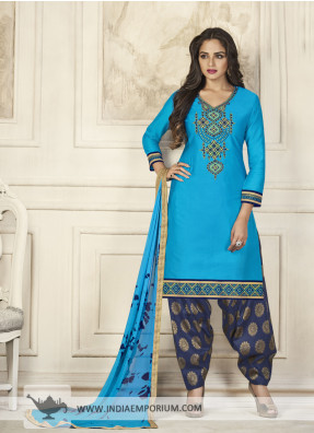 Punjabi Suits, Color : Sky Blue