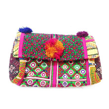 Cotton Fabric Embroidery Clutch