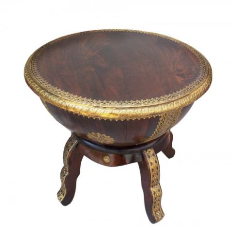 Wood | Brass Drum Table