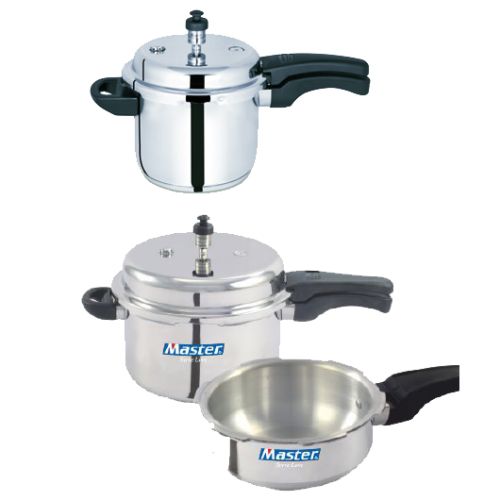 Deluxe Stainless Steel Outer Lid Pressure Cooker