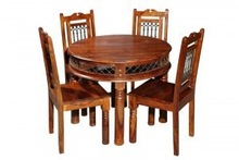 HAPPY HANDICRAFTS Wooden Dining Table Set, For Home Furniture