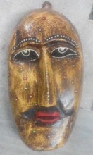WOOD MASK HANDICRAFT GIFTS, Feature : India
