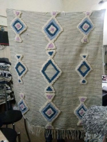 Embroidered Acrylic Cotton Throw, Size : 120x180 Cms