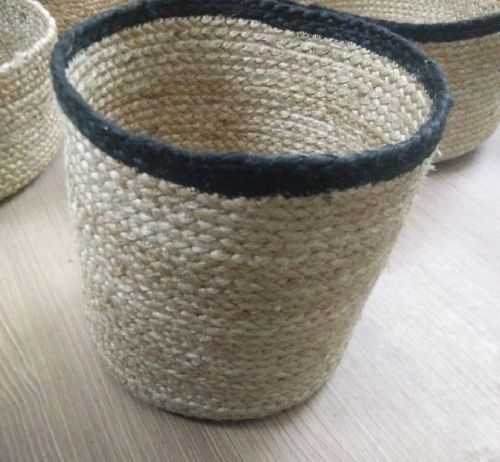 Round JR-1469 Jute Basket, For Home