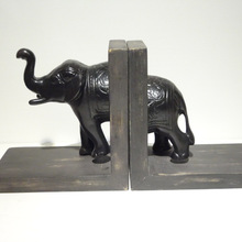 Metal Elephant Cast Iron Bookend