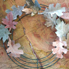 Metal Flowers Wreathe Frame Decoration