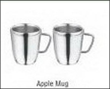 Stainless Steel Double Wall Apple Mug, Feature : Stocked