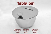 Stainless Steel Table Dustbin, For Office, Feature : Eco-Friendly
