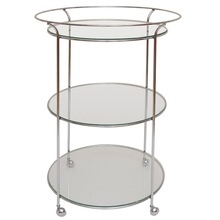 Metal 3 Tier Round Trolley, Size :  25 X 25 X 70 Cm