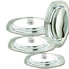 Metal Miranda Dish With Cover, Certification : FDA, CE / EU, SGS