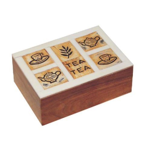 Rectangle Board Wooden Tea Box, For Tableware, Size : 20.5X14X8 Cm