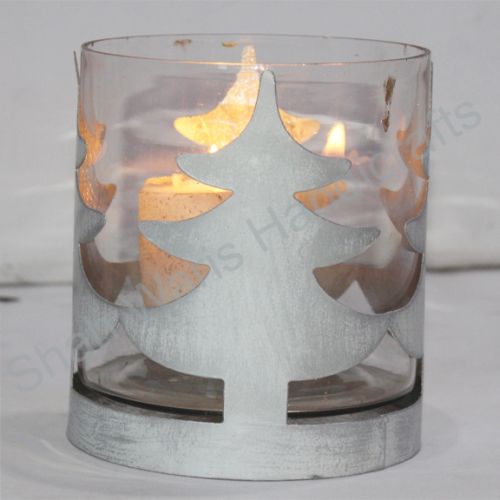 DECORATIVE PILLAR TREE CUT VOTIVE HOLDERS, For Decoration, Feature : Attractive Pattern, Fine Finished