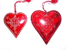 Quality Metal Decoration Hanging Heart, Color : Red