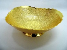 Metal Plated Brass Bowl, For Home Decoration