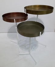 Metal Antique Unique Nesting Tables, Size : 30 X 33 X 63.5 Cms