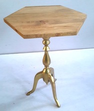 Wooden Side Table, Size : 46X46X67 Cm