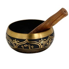  Brass Tibetan Meditation Singing Bowl, Size :  4.5 Inch