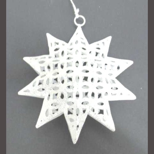 Christmas Tree Ornament White Hanging Star