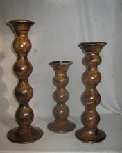 Antique Wood Candle Stand, For Home Decoration