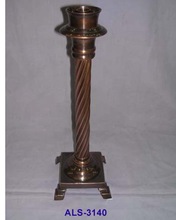 Brass Candle Holders Antique Finish, For Home Decoration, Style : Religious