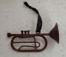 Metal Christmas Hanging Ornaments Trumpet