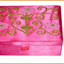 GLASS BEAD EMBROIDERY WOOD BOX, Feature : Eco-Friendly