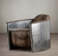 ANIL UDYOG Genuine Leather Aviator Sofa Cum Chair