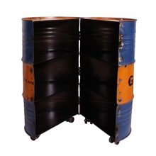Steel Oil Drum Bar Cabinet