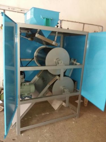 Electric Automatic Double Drum Magnetic Separator, For Iron Particles