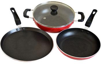 Hiwin Aluminum Metal Non Stick Cookware, Feature : Eco-Friendly, Stocked