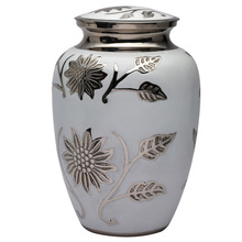 Aria Flower Metal Brass Cremation Urn