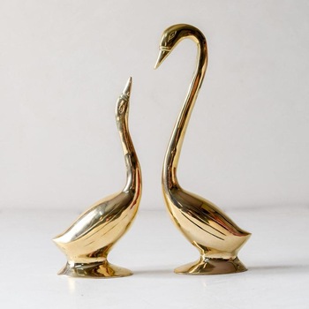  Brass Swan Brass Sculptures