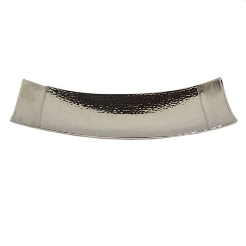 Oval Metal Hammered Aluminium Rectangular Platter, Feature : Eco-Friendly