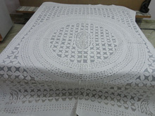 Handmade Applique Cotton Cutwork Bedspread, For Home, Hotel, Size : 90x108