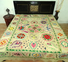 Suzani Embroidery Bed Cover