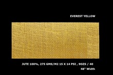 Yellow Color Dyed Jute Laminated Fabric, Density : 9 OZ / 40 M2
