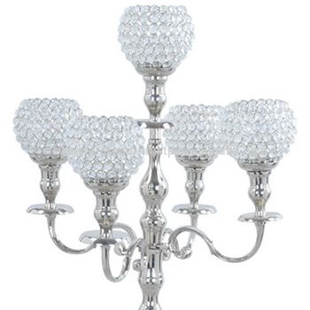 Crystal Candelabra, Color : Silver