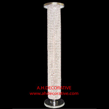 Metal Centerpiece Crystal Pillar, For Weddings