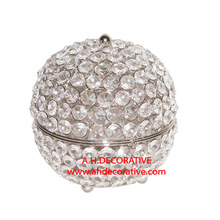 Crystal Round Jewelry Box, Size : Dia 12 Cm