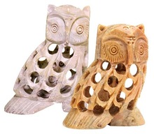 Soapstone Antique Designer Owl Statue, For Souvenir, Style : Nautical