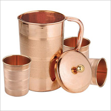 Copper Water Pitcher Jug Set, Feature : Eco-Friendly, Stocked