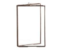 Square Gold And Glass Standing Brass Frame