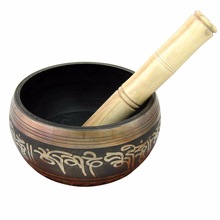 Round Metal Buddhist Singing Bowl, For Meditation Healing, Size : 4 Inch