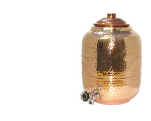 Copper Water Pot With Tap Storage Tank