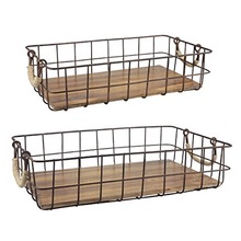 Metal Wire Wood Basket, Feature : Eco-Friendly
