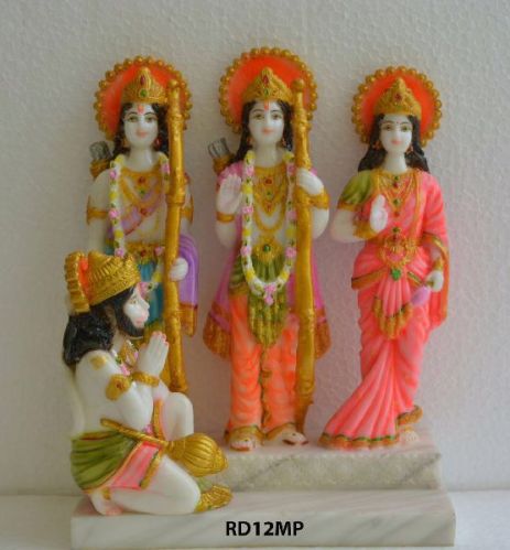 Mould Marble RAM Darbar Statue, For Dust Resistance, Shiny, Color : Multicolors